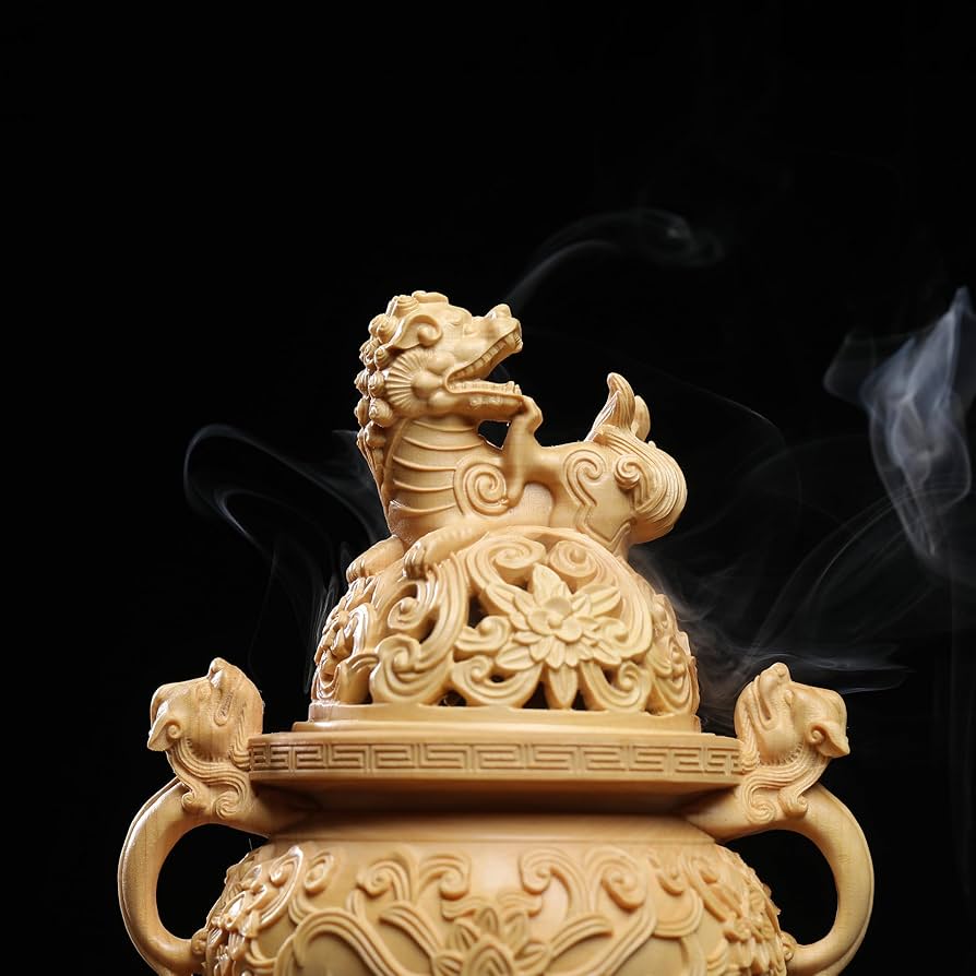23G15○時代 木彫鍍金透彫香炉台○香道具/仏具/香盤/東洋